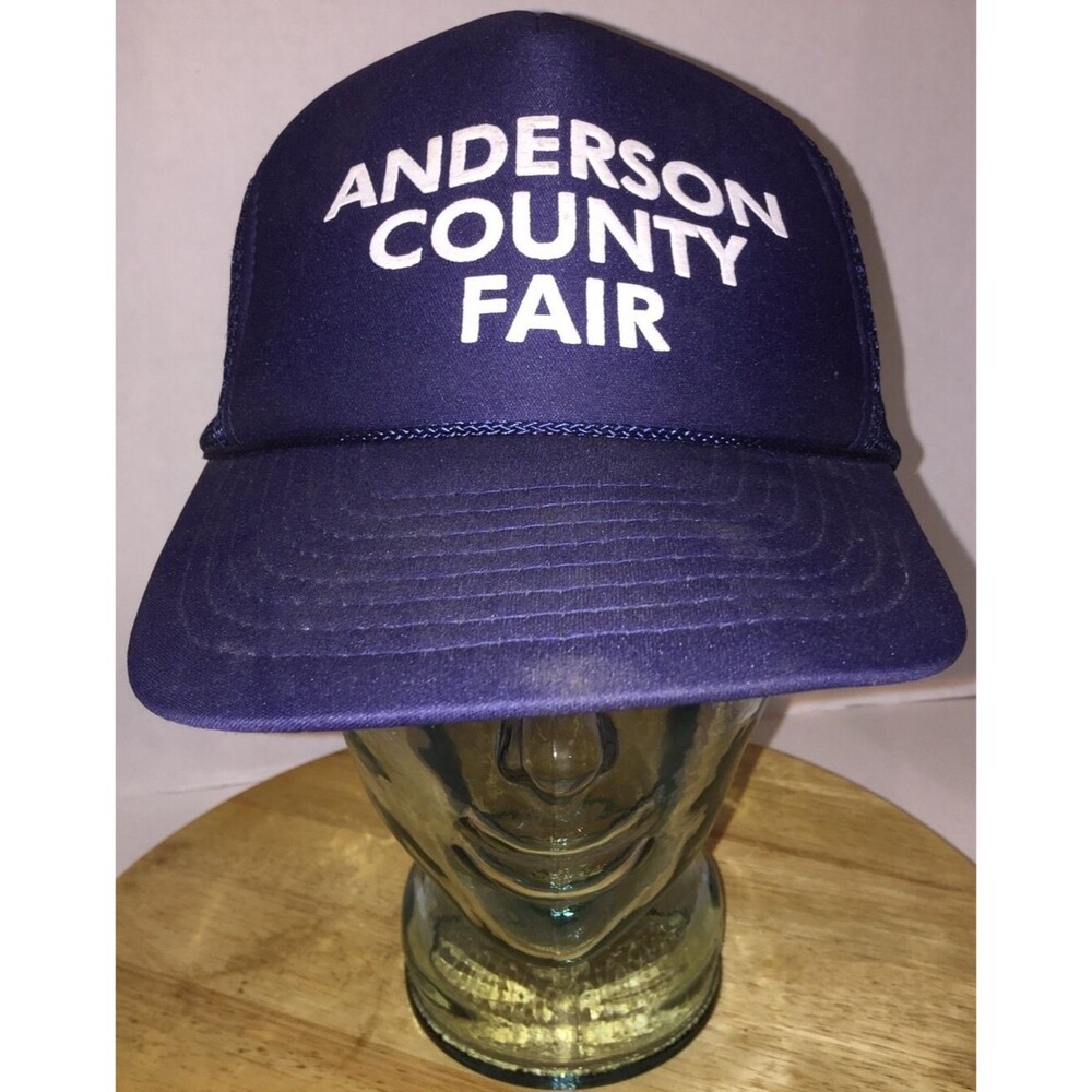 Vintage ANDERSON COUNTY FAIR South Carolina SC Trucker Hat Cap Snapback COW SHOW